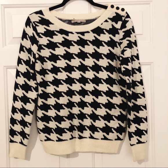 GAP Sweaters - Gap Houndstooth Crewneck Sweater Navy/White